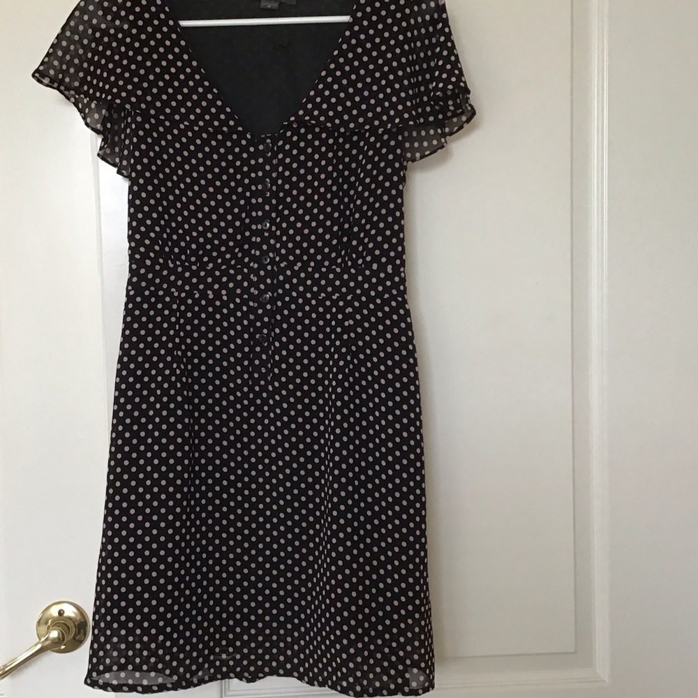 Madly K Polka Dot Black Dress - Size M